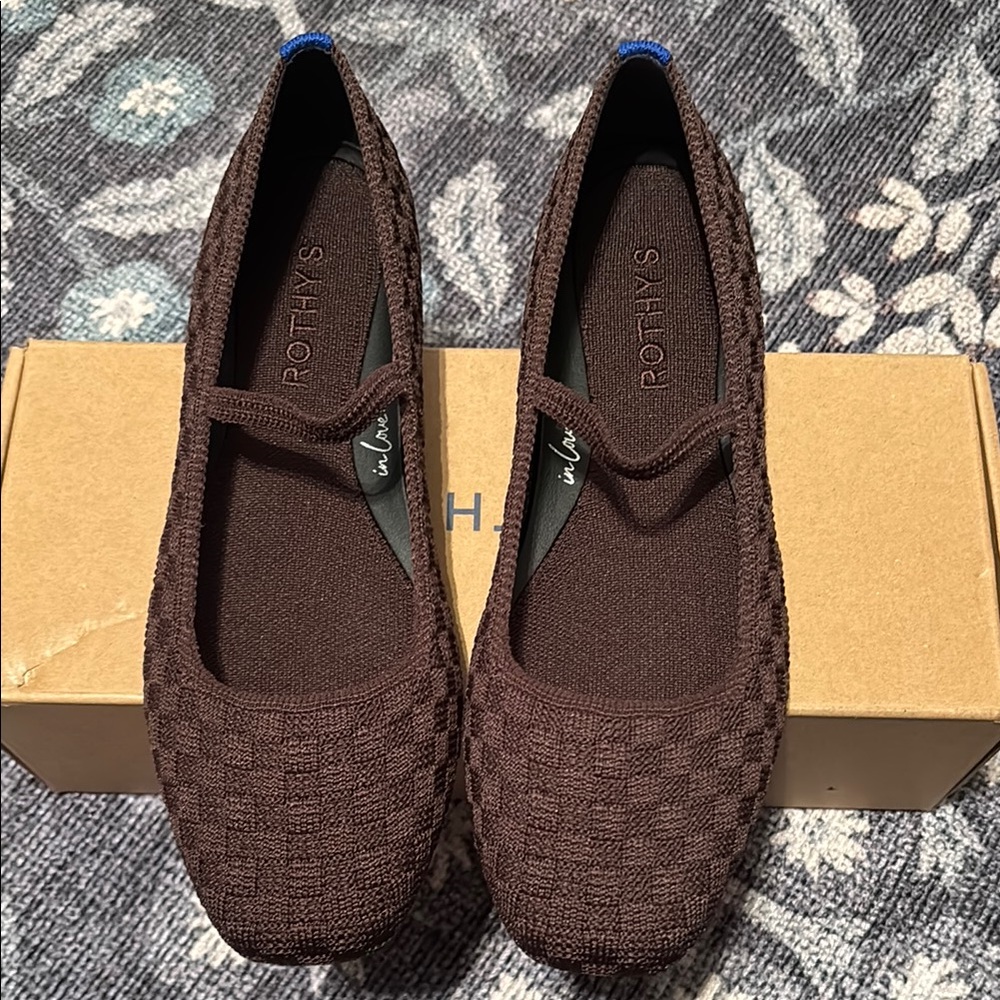 Rothy's Brown Knit Flats